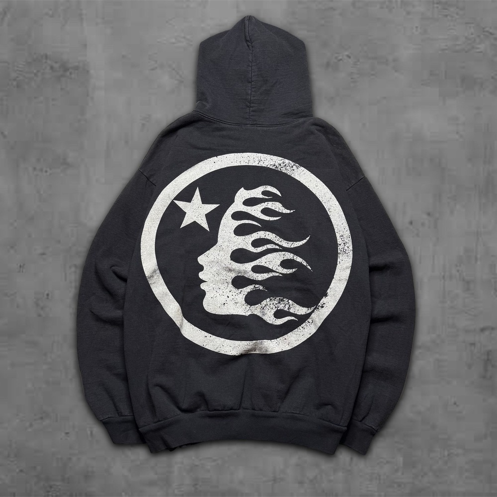 Oversized Black Hellstar Streetwear Hoodie